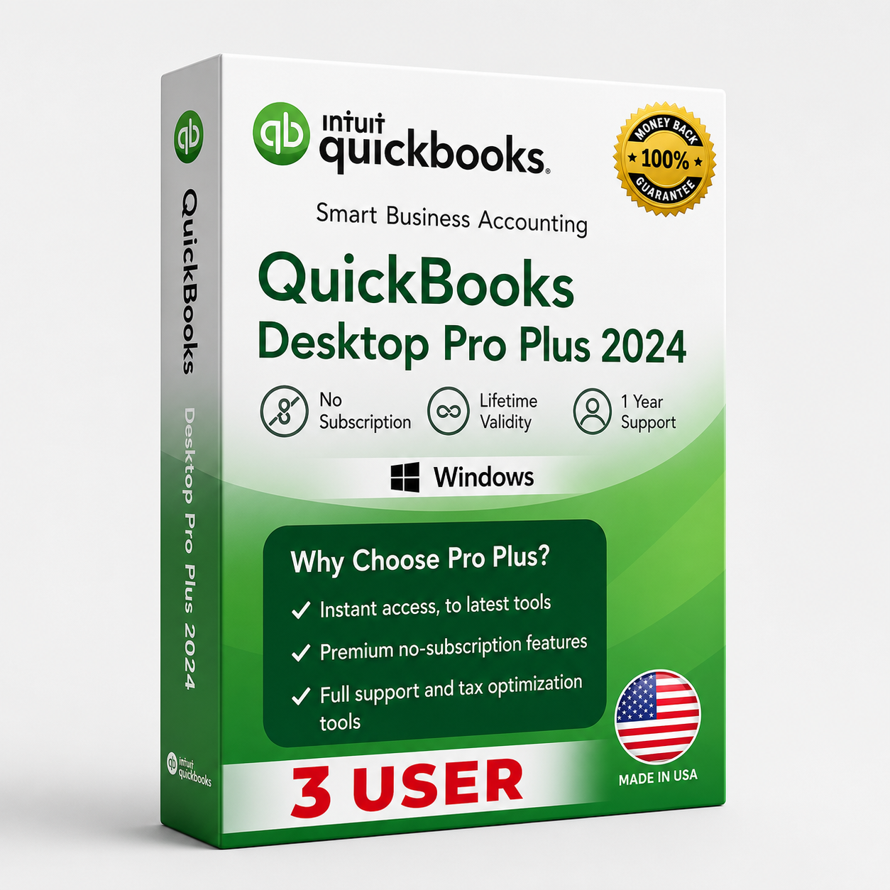 QuickBooks Desktop Pro Plus 2024 (3 Users)