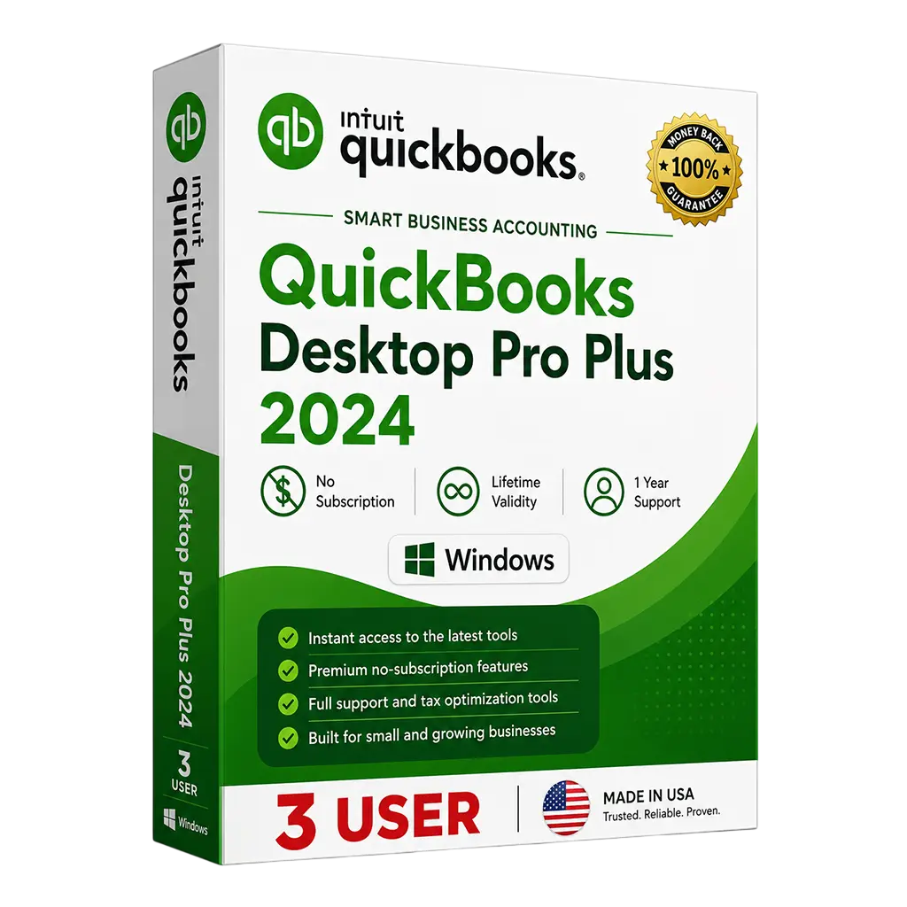 QuickBooks Desktop Pro Plus 2024 (3 Users)